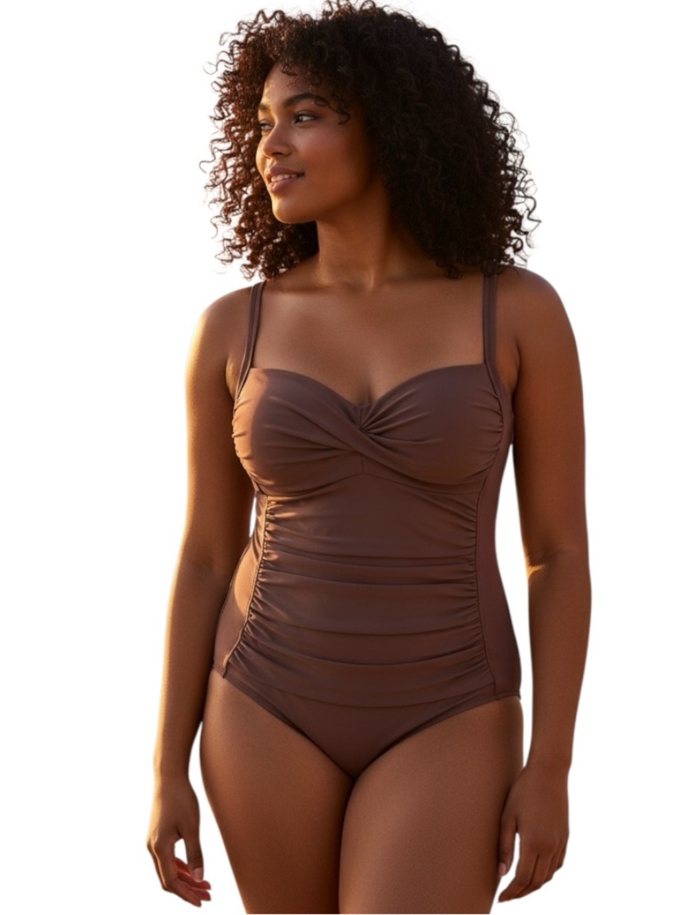 Miraclesuit Averi One Piece Swimsuit in Brown Size 16